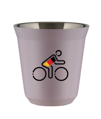 Tasse 80 ml LAVANDE "Cycliste aux couleurs allemandes" Tasse 80 ml LAVANDE "Cycliste aux couleurs allemandes"
