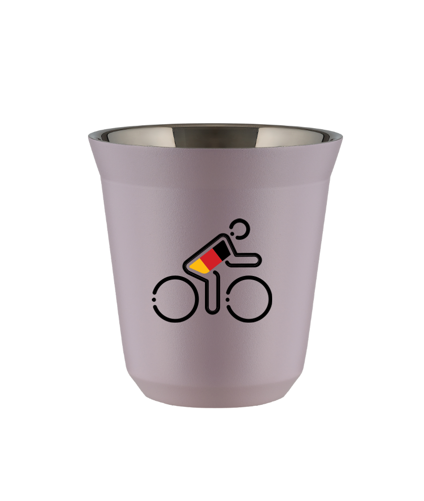 Tasse 80 ml LAVANDE "Cycliste aux couleurs allemandes"
