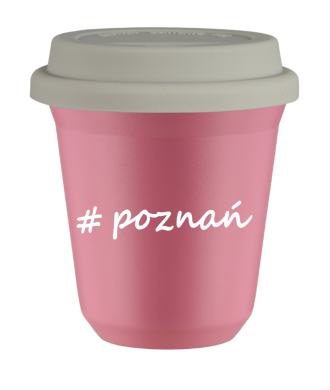 Tasse 150 ml ROSE "Poznań", avec couvercle blanc Tasse 150 ml ROSE "Poznań", avec couvercle blanc