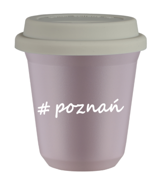 Tasse 150 ml LAVANDE "Poznań", avec couvercle blanc Tasse 150 ml LAVANDE "Poznań", avec couvercle blanc