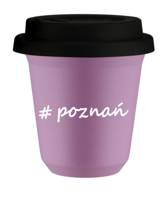 Tasse 150 ml LILAS "Poznań", avec couvercle noir Tasse 150 ml LILAS "Poznań", avec couvercle noir