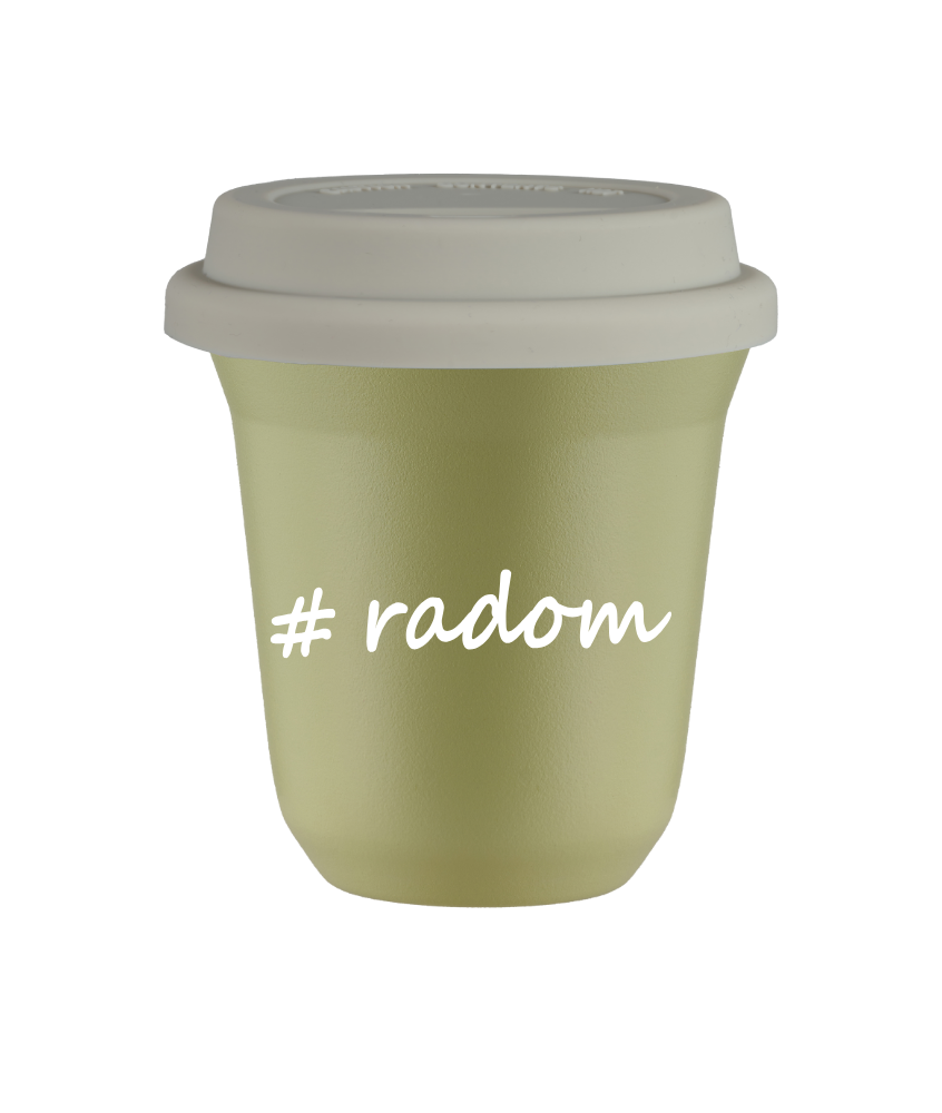 Tasse 80 ml PISTACHE "Radom", avec couvercle blanc Tasse 80 ml PISTACHE "Radom", avec couvercle blanc