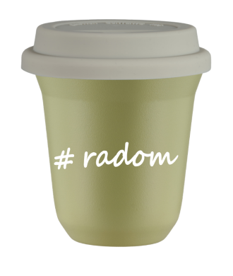 Tasse 240 ml PISTACHE "Radom", avec couvercle blanc Tasse 240 ml PISTACHE "Radom", avec couvercle blanc