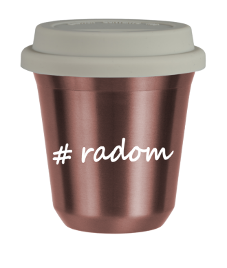 Tasse 150 ml OR ROSE "Radom", avec couvercle blanc Tasse 150 ml OR ROSE "Radom", avec couvercle blanc