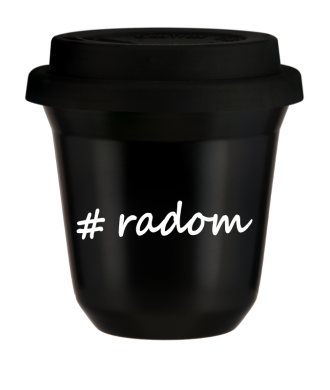 Tasse 240 ml NOIR "Radom", avec couvercle noir Tasse 240 ml NOIR "Radom", avec couvercle noir