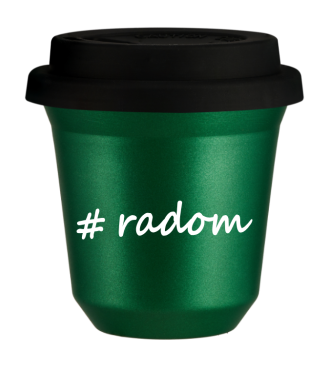 Tasse 80 ml VERT MÉTALLIQUE "Radom", avec couvercle noir Tasse 80 ml VERT MÉTALLIQUE "Radom", avec couvercle noir