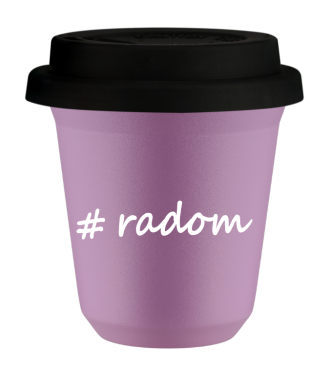 Tasse 240 ml LILAS "Radom", avec couvercle noir Tasse 240 ml LILAS "Radom", avec couvercle noir