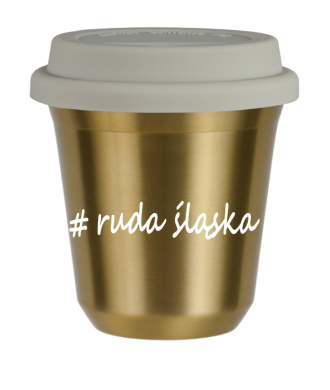 Tasse 240 ml OR "Ruda Śląska", avec couvercle blanc Tasse 240 ml OR "Ruda Śląska", avec couvercle blanc