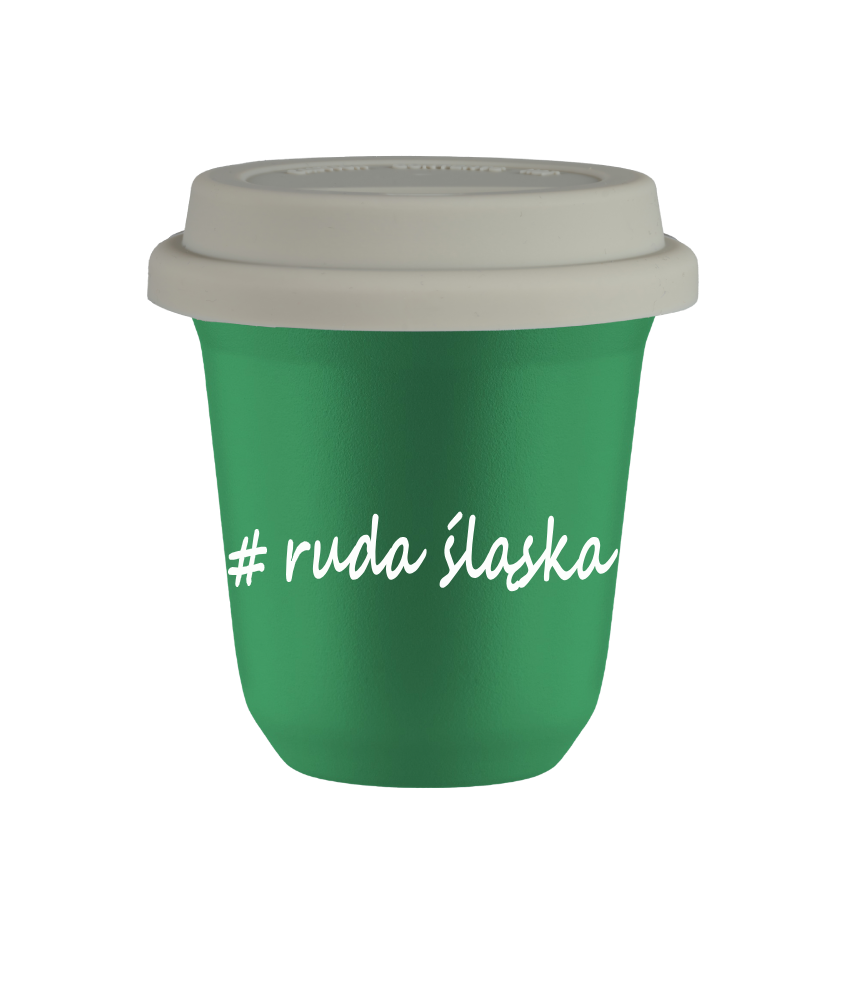Tasse 80 ml VERT "Ruda Śląska", avec couvercle blanc Tasse 80 ml VERT "Ruda Śląska", avec couvercle blanc