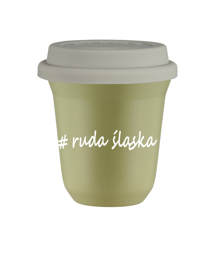 Tasse 240 ml PISTACHE "Ruda Śląska", avec couvercle blanc Tasse 240 ml PISTACHE "Ruda Śląska", avec couvercle blanc