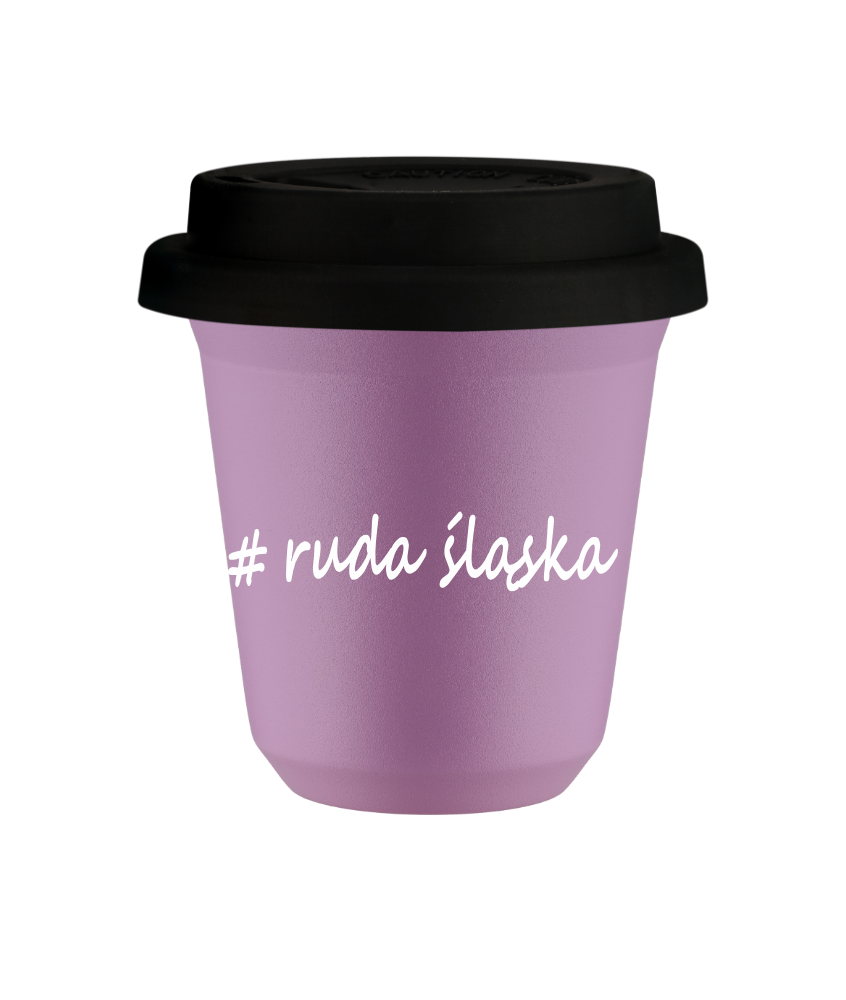 Tasse 80 ml LILAS "Ruda Śląska", avec couvercle noir Tasse 80 ml LILAS "Ruda Śląska", avec couvercle noir