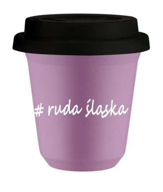 Tasse 150 ml LILAS "Ruda Śląska", avec couvercle noir Tasse 150 ml LILAS "Ruda Śląska", avec couvercle noir