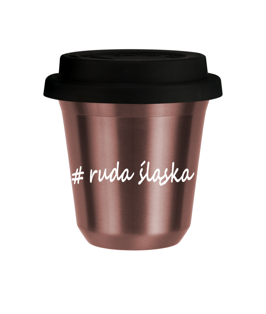 Tasse 80 ml OR ROSE "Ruda Śląska", avec couvercle noir Tasse 80 ml OR ROSE "Ruda Śląska", avec couvercle noir