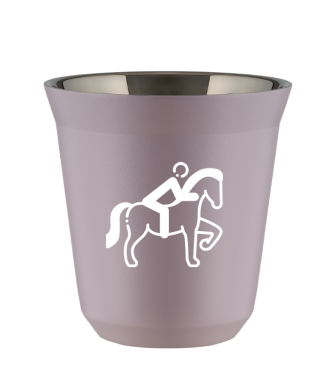 Tasse 80 ml LAVANDE "Équitation 2 (blanc)" Tasse 80 ml LAVANDE "Équitation 2 (blanc)"