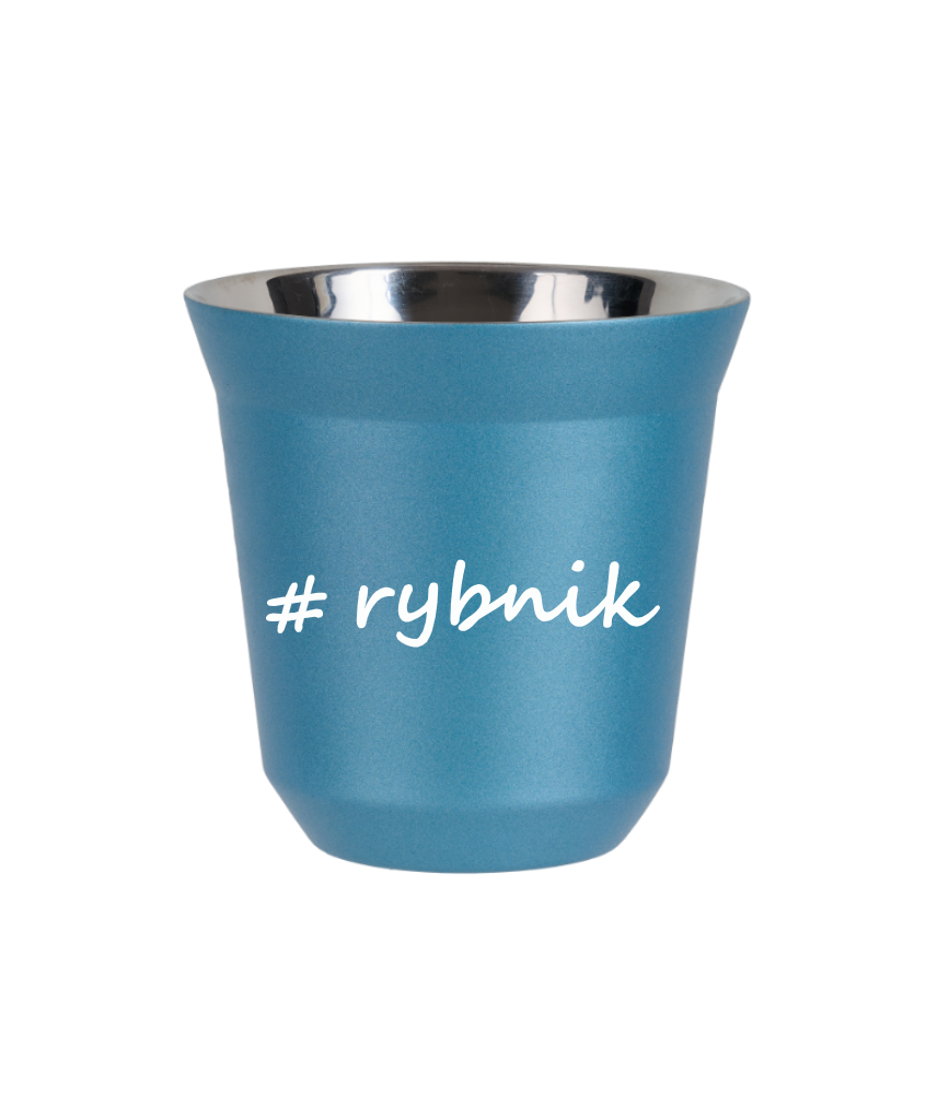 Tasse 150 ml BLEU CLAIR MÉTALLIQUE "Rybnik"