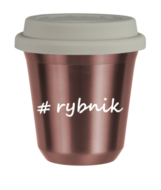 Tasse 240 ml OR ROSE "Rybnik", avec couvercle blanc Tasse 240 ml OR ROSE "Rybnik", avec couvercle blanc