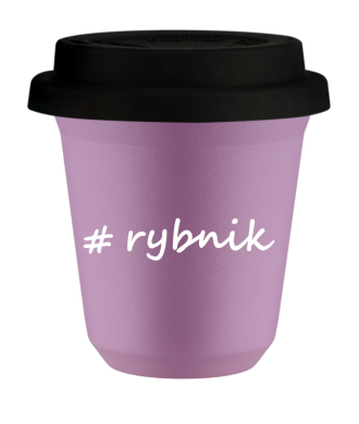 Tasse 240 ml LILAS "Rybnik", avec couvercle noir Tasse 240 ml LILAS "Rybnik", avec couvercle noir