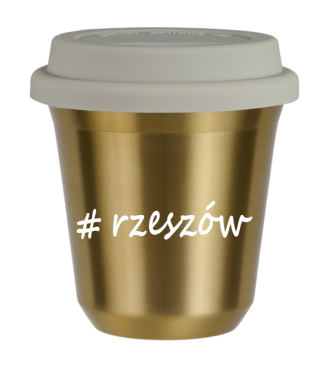 Tasse 240 ml OR "Rzeszów", avec couvercle blanc Tasse 240 ml OR "Rzeszów", avec couvercle blanc
