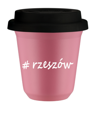 Tasse 240 ml ROSE "Rzeszów", avec couvercle noir Tasse 240 ml ROSE "Rzeszów", avec couvercle noir