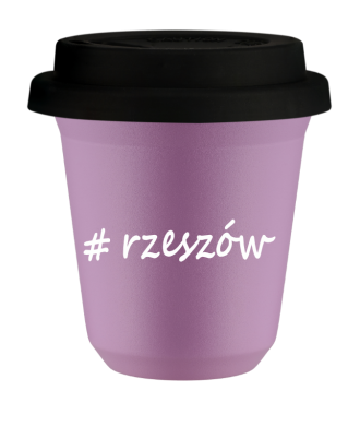 Tasse 150 ml LILAS "Rzeszów", avec couvercle noir Tasse 150 ml LILAS "Rzeszów", avec couvercle noir