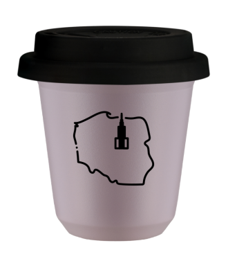 Tasse 80 ml LAVANDE "Pologne", avec couvercle noir Tasse 80 ml LAVANDE "Pologne", avec couvercle noir