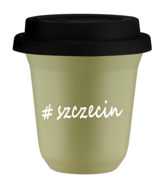 Tasse 240 ml PISTACHE "Szczecin", avec couvercle noir Tasse 240 ml PISTACHE "Szczecin", avec couvercle noir