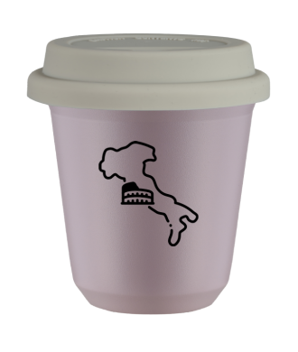 Tasse 80 ml LAVANDE "Italie", avec couvercle blanc Tasse 80 ml LAVANDE "Italie", avec couvercle blanc