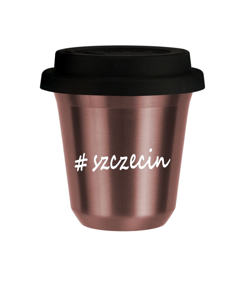 Tasse 150 ml OR ROSE "Szczecin", avec couvercle noir Tasse 150 ml OR ROSE "Szczecin", avec couvercle noir