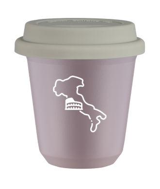 Tasse 80 ml LAVANDE "Italie (blanc)", avec couvercle blanc Tasse 80 ml LAVANDE "Italie (blanc)", avec couvercle blanc