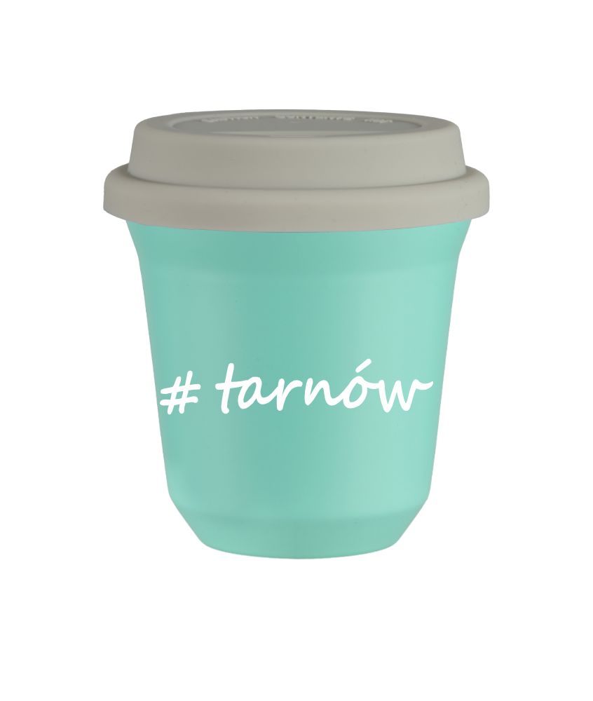 Tasse 80 ml TURQUOISE "Tarnów", avec couvercle blanc Tasse 80 ml TURQUOISE "Tarnów", avec couvercle blanc