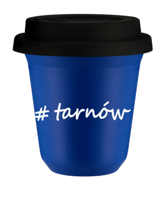 Tasse 150 ml BLEU "Tarnów", avec couvercle noir Tasse 150 ml BLEU "Tarnów", avec couvercle noir