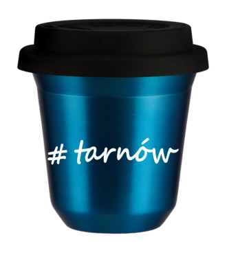 Tasse 150 ml BLEU MÉTALLIQUE "Tarnów", avec couvercle noir Tasse 150 ml BLEU MÉTALLIQUE "Tarnów", avec couvercle noir