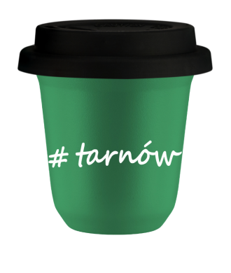 Tasse 150 ml VERT "Tarnów", avec couvercle noir Tasse 150 ml VERT "Tarnów", avec couvercle noir