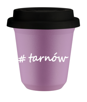 Tasse 150 ml LILAS "Tarnów", avec couvercle noir Tasse 150 ml LILAS "Tarnów", avec couvercle noir