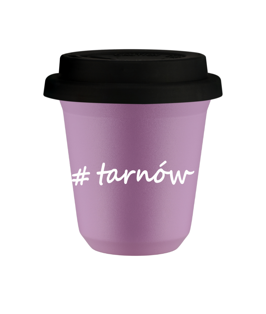 Tasse 150 ml LILAS "Tarnów", avec couvercle noir Tasse 150 ml LILAS "Tarnów", avec couvercle noir