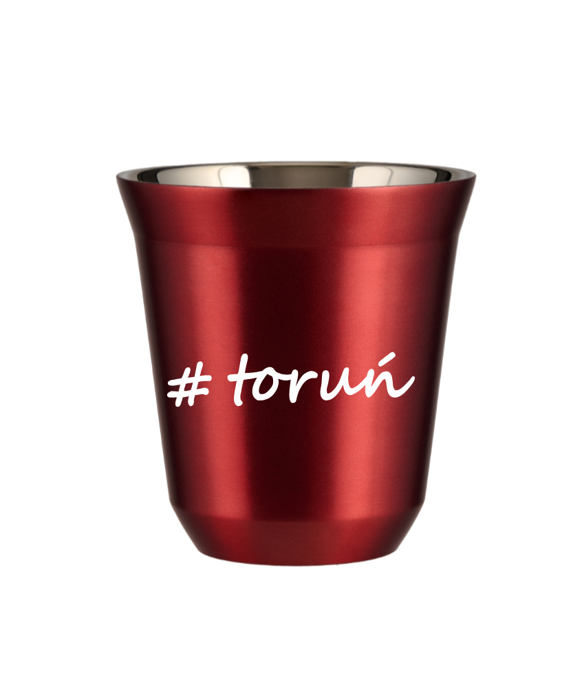Tasse 150 ml ROUGE MÉTALLIQUE "Toruń" Tasse 150 ml ROUGE MÉTALLIQUE "Toruń"