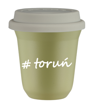 Tasse 240 ml PISTACHE "Toruń", avec couvercle blanc Tasse 240 ml PISTACHE "Toruń", avec couvercle blanc