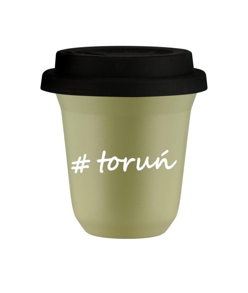 Tasse 80 ml PISTACHE "Toruń", avec couvercle noir Tasse 80 ml PISTACHE "Toruń", avec couvercle noir