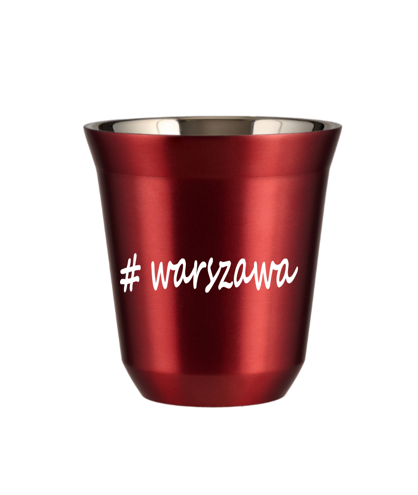 Tasse 80 ml ROUGE MÉTALLIQUE "Warszawa" Tasse 80 ml ROUGE MÉTALLIQUE "Warszawa"