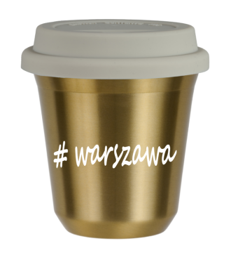 Tasse 150 ml OR "Warszawa", avec couvercle blanc Tasse 150 ml OR "Warszawa", avec couvercle blanc