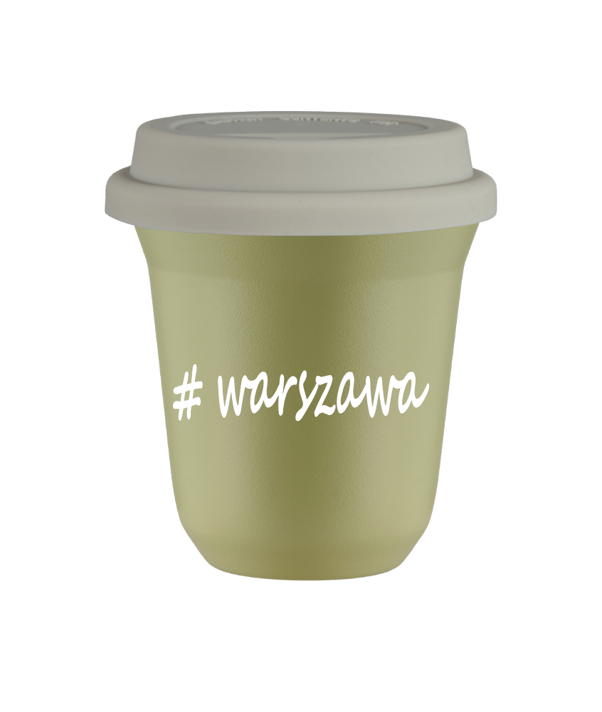 Tasse 80 ml PISTACHE "Warszawa", avec couvercle blanc Tasse 80 ml PISTACHE "Warszawa", avec couvercle blanc