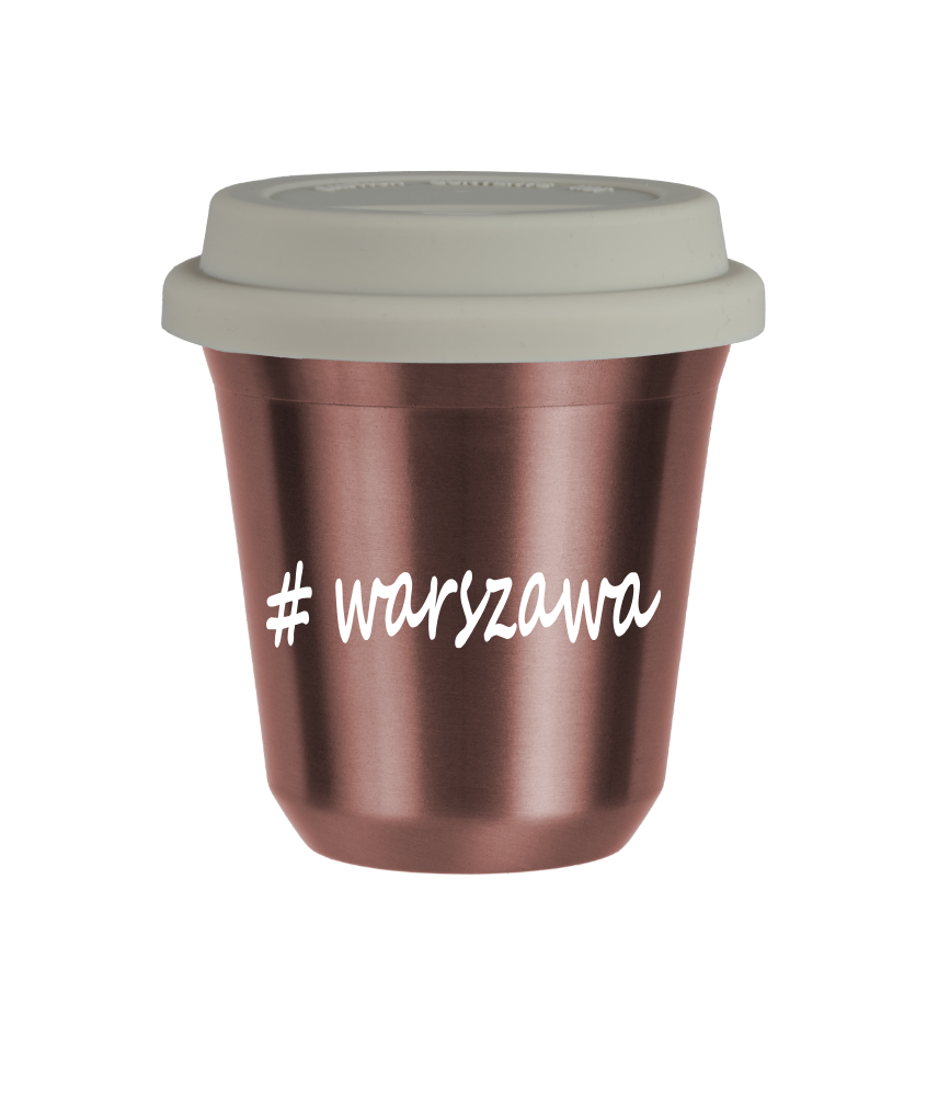 Tasse 240 ml OR ROSE "Warszawa", avec couvercle blanc Tasse 240 ml OR ROSE "Warszawa", avec couvercle blanc