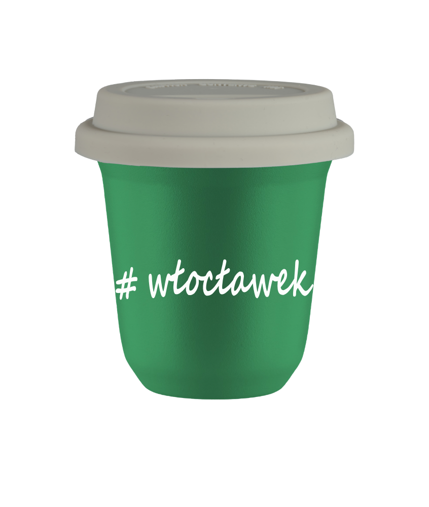 Tasse 80 ml VERT "Włocławek", avec couvercle blanc Tasse 80 ml VERT "Włocławek", avec couvercle blanc