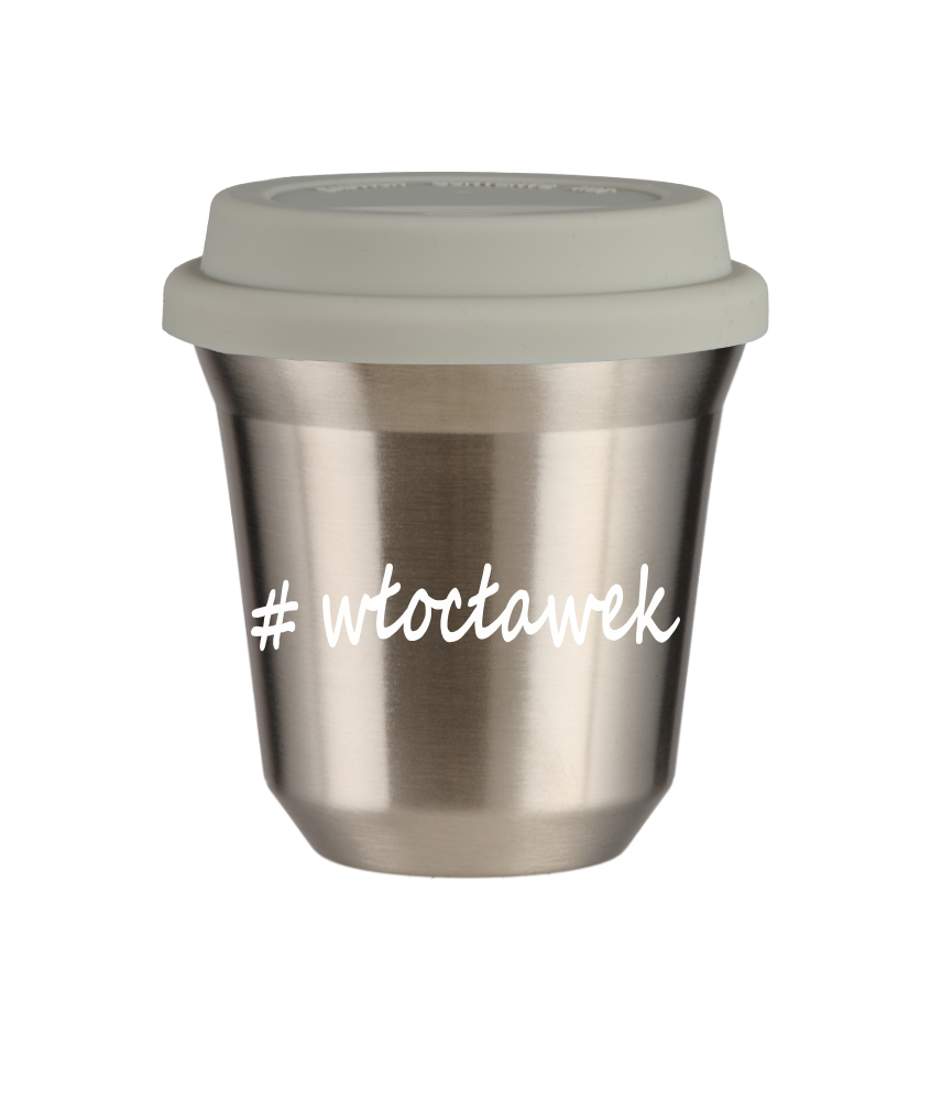 Tasse 80 ml ARGENT "Włocławek", avec couvercle blanc Tasse 80 ml ARGENT "Włocławek", avec couvercle blanc