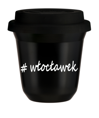Tasse 150 ml NOIR "Włocławek", avec couvercle noir Tasse 150 ml NOIR "Włocławek", avec couvercle noir