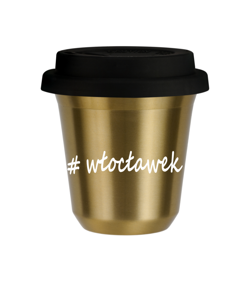 Tasse 80 ml OR "Włocławek", avec couvercle noir Tasse 80 ml OR "Włocławek", avec couvercle noir