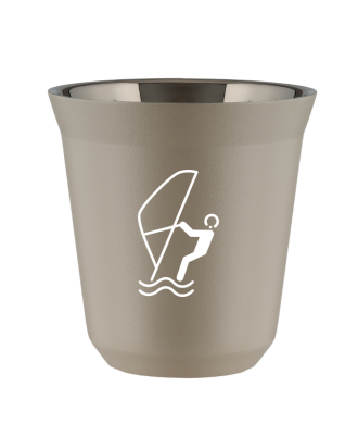 Tasse 80 ml BEIGE "Sports nautiques (blanc)" Tasse 80 ml BEIGE "Sports nautiques (blanc)"