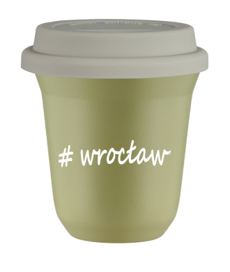 Tasse 150 ml PISTACHE "Wrocław", avec couvercle blanc Tasse 150 ml PISTACHE "Wrocław", avec couvercle blanc
