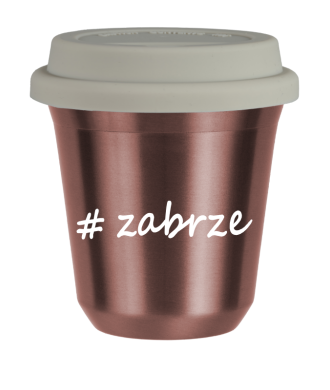 Tasse 150 ml OR ROSE "Zabrze", avec couvercle blanc Tasse 150 ml OR ROSE "Zabrze", avec couvercle blanc