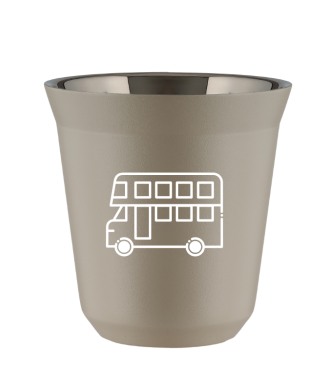 Tasse 80 ml BEIGE "Bus (blanc)" Tasse 80 ml BEIGE "Bus (blanc)"
